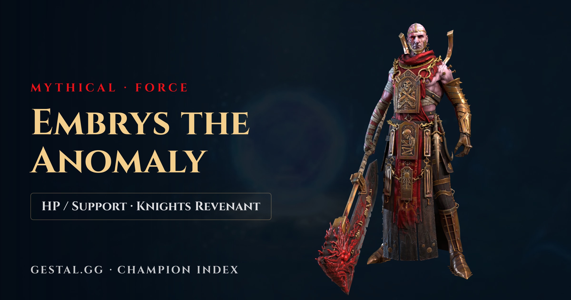 Embrys the Anomaly — Raid Shadow Legends Build & Masteries